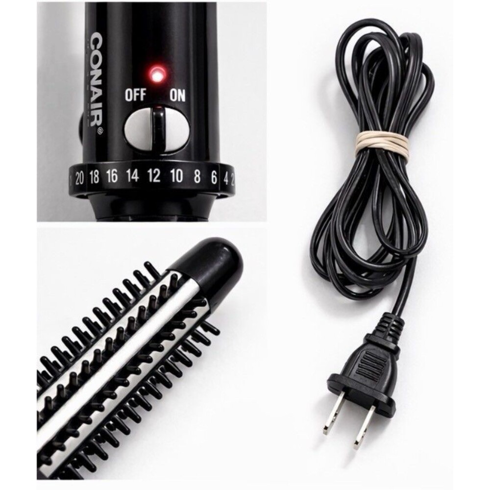 Conair Instant Heat 3/4" Curling Iron Brush, 30-Second Heat-Up, 25 Heat Settings